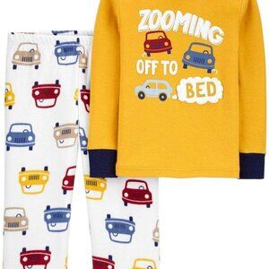 Carter's Toddler Boy 2 Pc Fleece Pajama Set with Cars in Size 3T